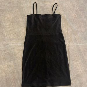 Short, corduroy material (knit), strap, back zipper dress, never worn